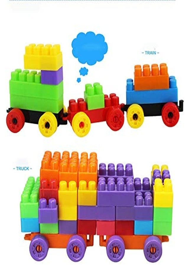 PULSBERY Plastic Big Size Building Block Game Set for for 3+ Years Old Kids Boys & Girls,Multi Color,Pack of 200 Piece (Building Block Toy) - Image 3
